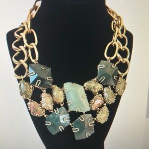 Bcbg natural multi stone necklace